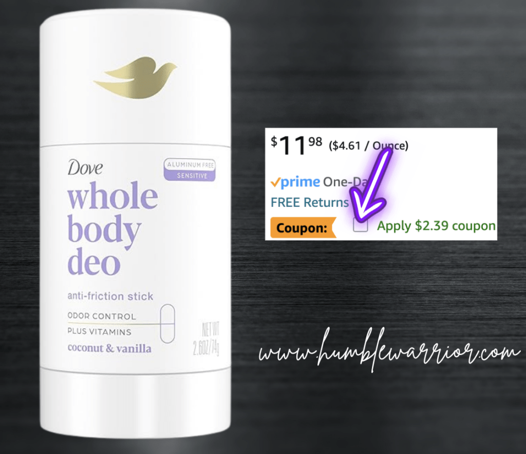 Dove Whole Body Deo Aluminum Free Anti-Friction Deodorant!